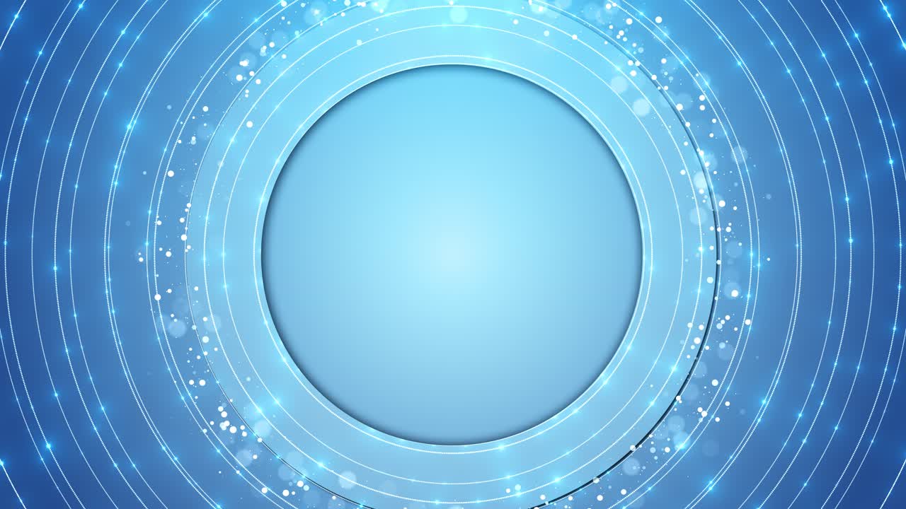 시상식 이벤트를 위한 3D 디지털 사이버 고급 서클 프레임 도트 입자 깜박임 패턴 스포트라이트