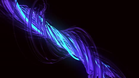 animation of light trails over black background