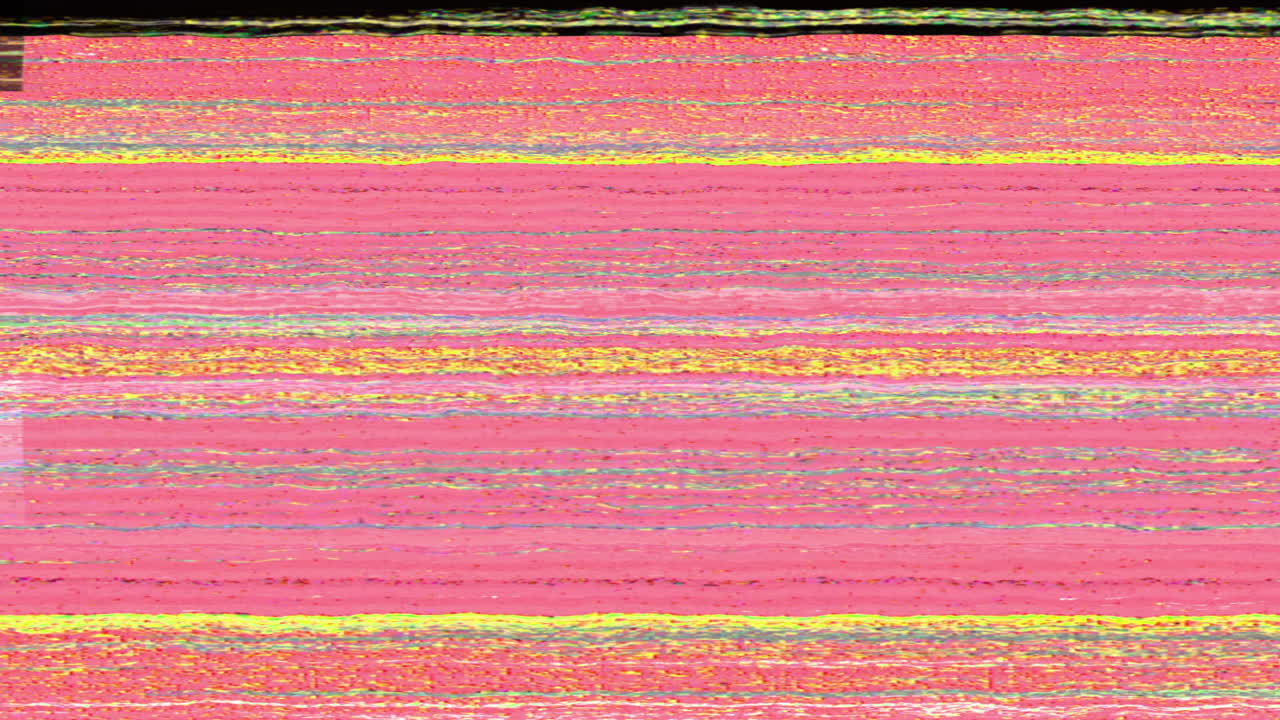 Abstract Digital Glitch Noise with Colorful Horizontal Lines