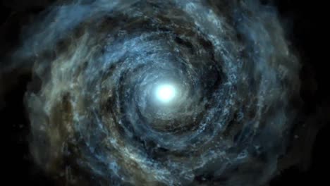 animation of black hole in outer space, fast rotating spiral shape, universe and cosmos concept