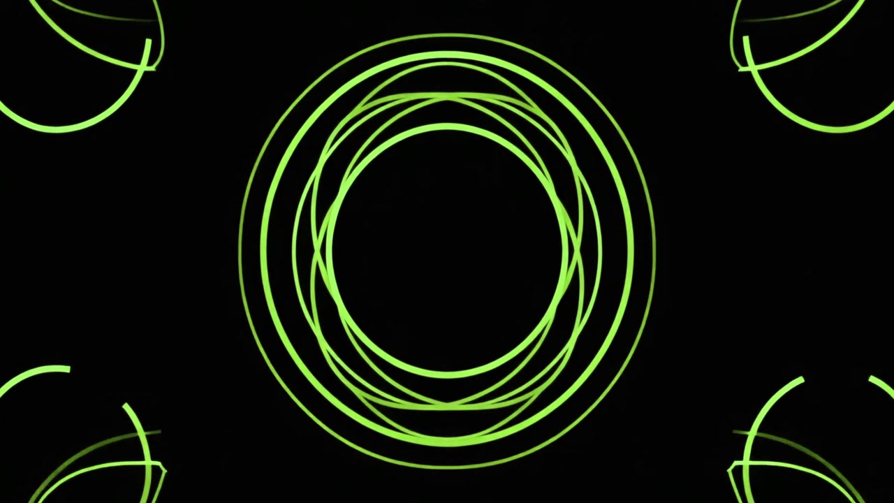 Abstract Green Circular Motion Graphics Animation