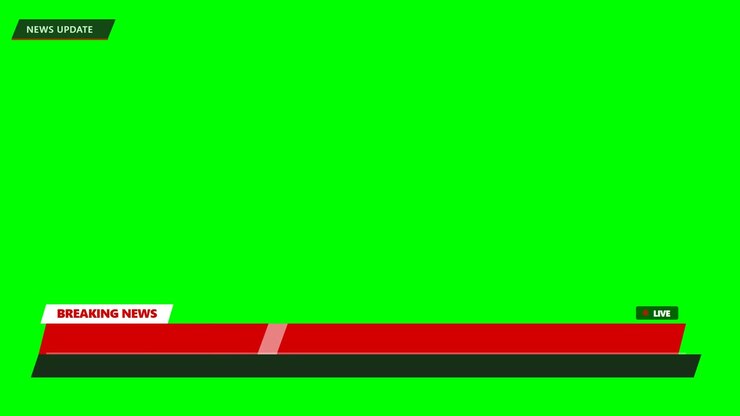 Breaking News Lower Third Graphic Overlay on Green Screen