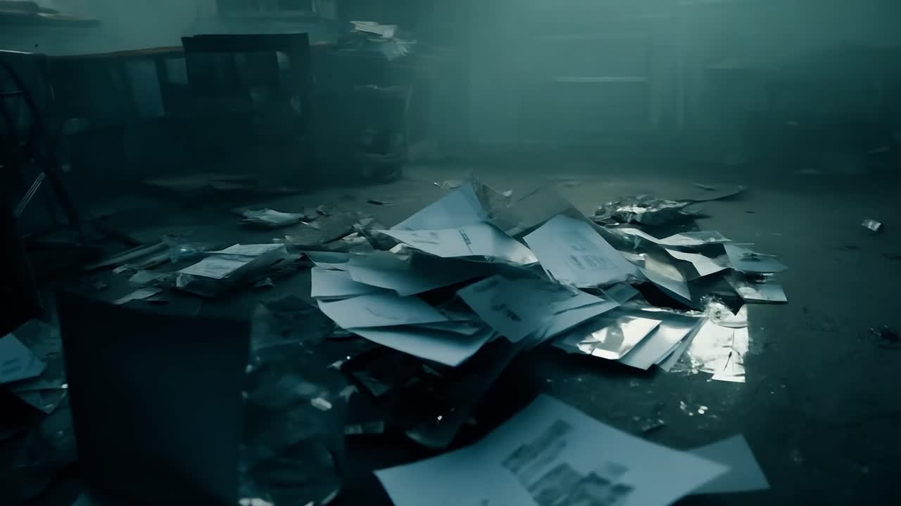 파괴된 사무실 후유증