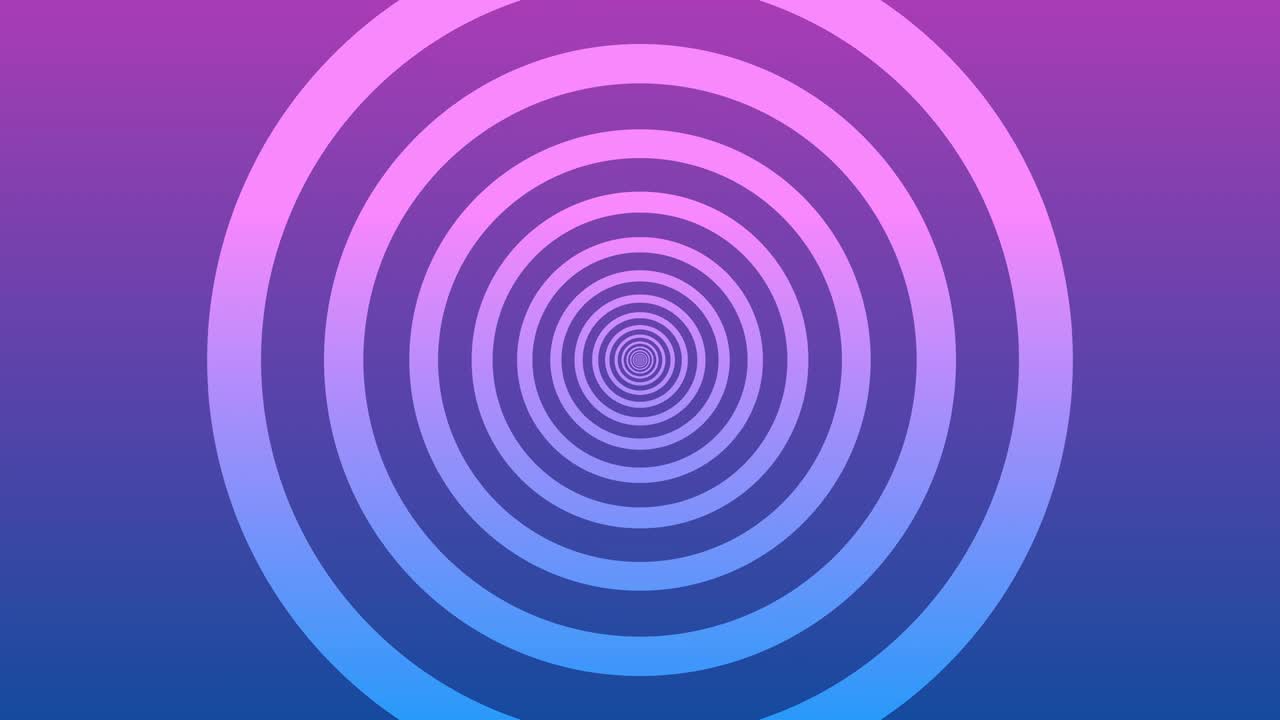 분홍색 원 속도 터널 루프 애니메이션 텍스트 배경