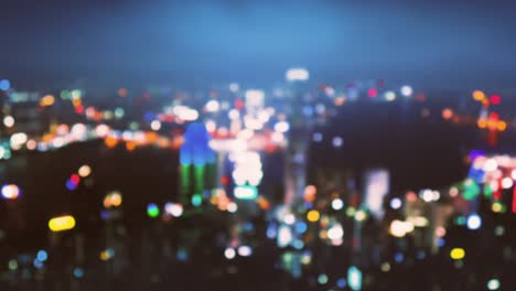 bokeh lights from peak victoria, hong kong