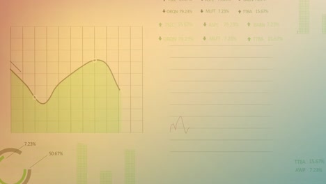 Animation-Der-Börse-Und-Der-Statistischen-Datenverarbeitung-Vor-Rosafarbenem-Hintergrund