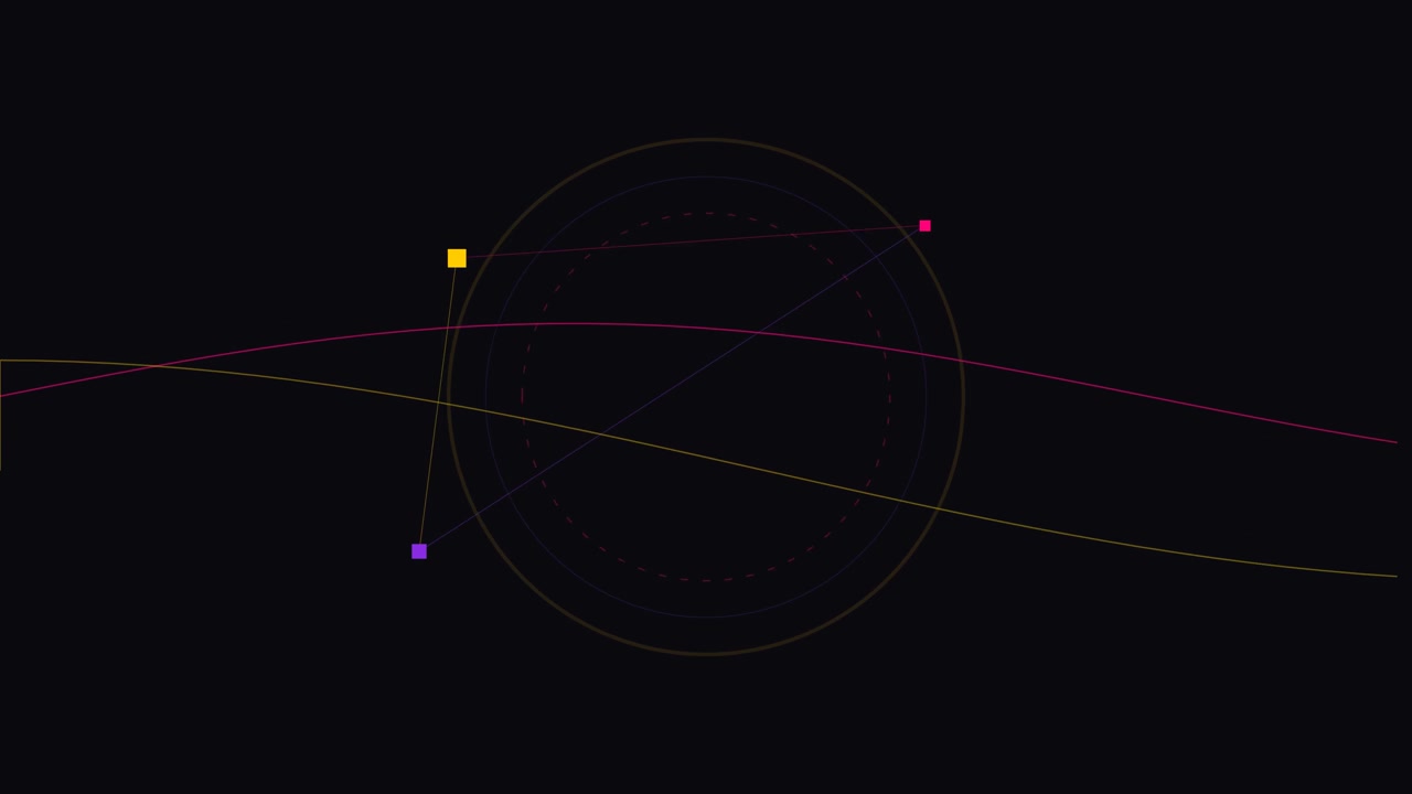 Grafica in movimento astratta con forme e linee geometriche in movimento