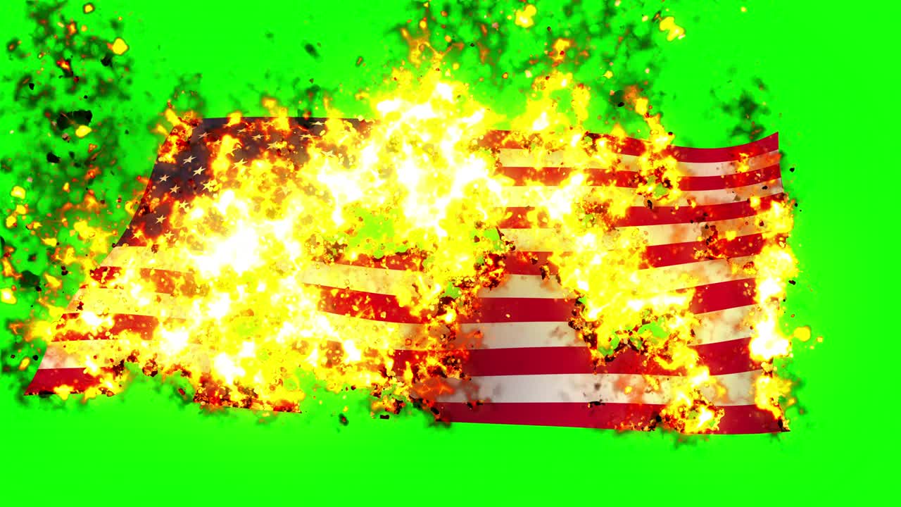 미국 발이 불타고 있는 애니메이션