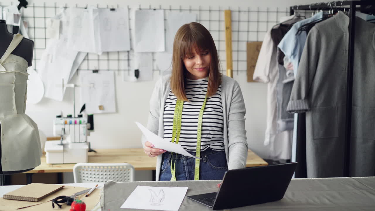 дизайнер моды на работе