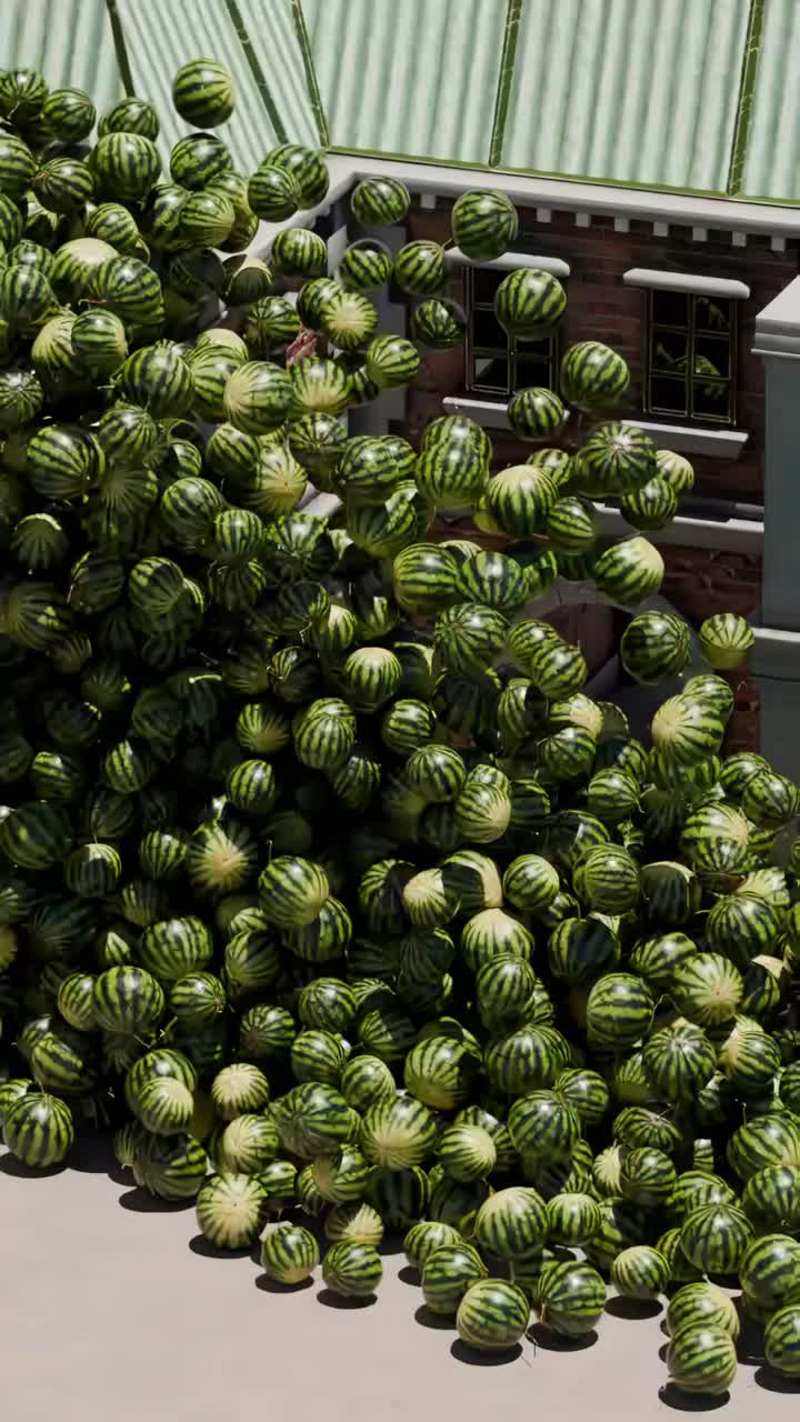 las sandías que caen