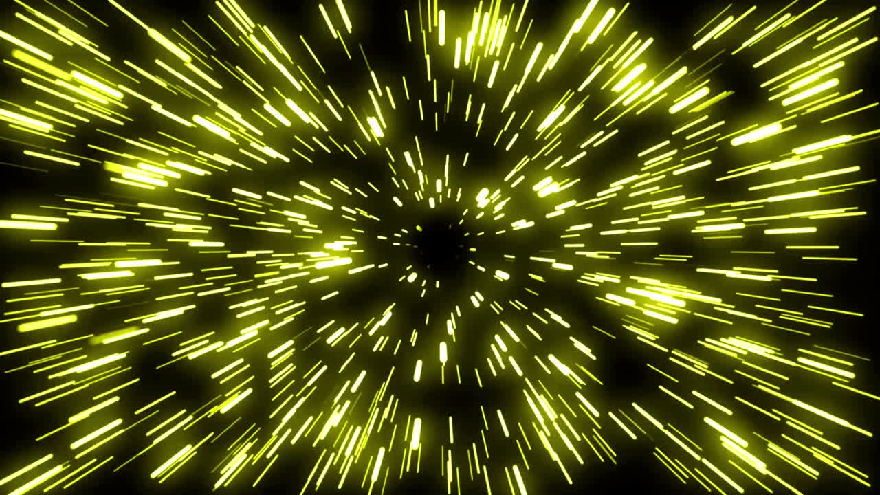 animación coloridas líneas de velocidad efecto aislar en fondo negro.