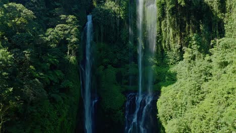 cinematic aerial view, elevated picturesque scenery, stunning vertical drop