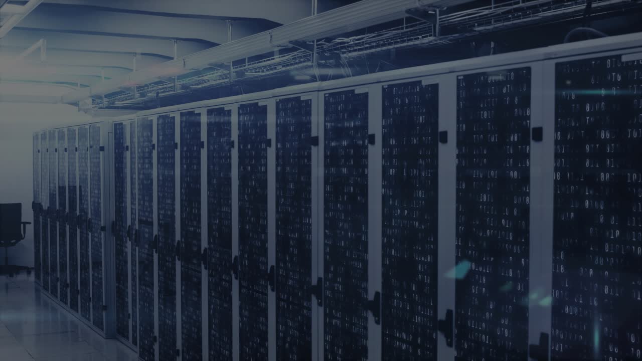 På serversignalet lyser rackrækken, mens lilla METAVERSE-bogstaver dannes og fremhæver netværket