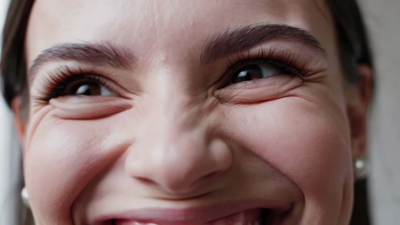Woman Laughing Close-Up