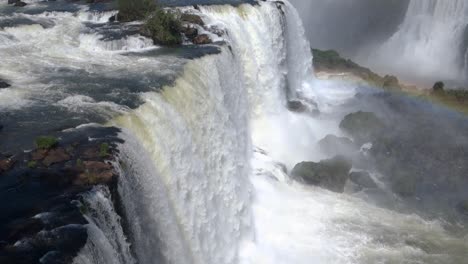 high angle over amazing iguazu falls in brazilian iguacu national park, a unesco world heritage site