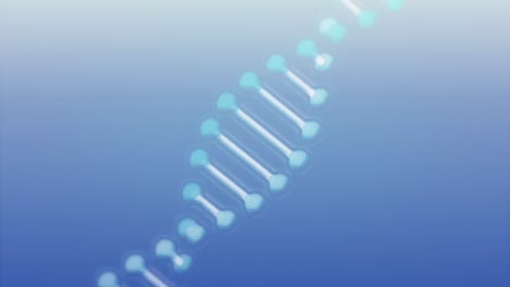 Animation-of-rotating-dna-helix-against-blue-background