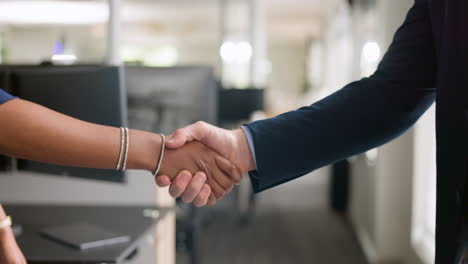 handshake, partnership and business people