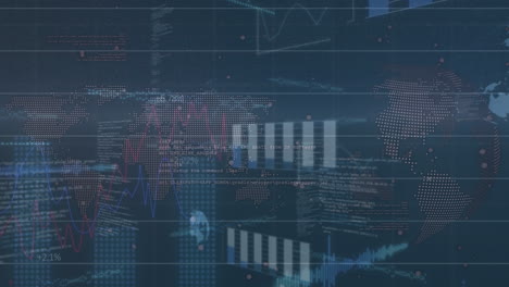 animación del procesamiento de datos sobre puntos