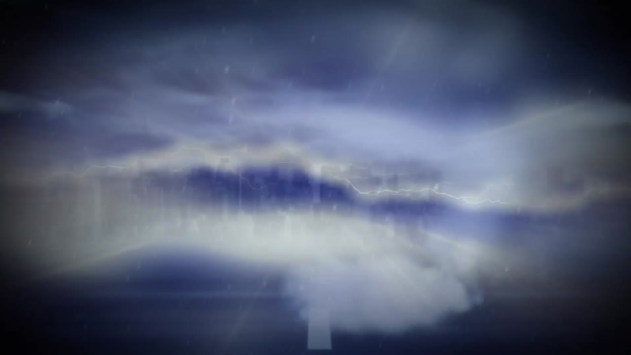 relámpago digital un tornado en una carretera