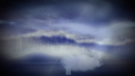 relámpago digital un tornado en una carretera