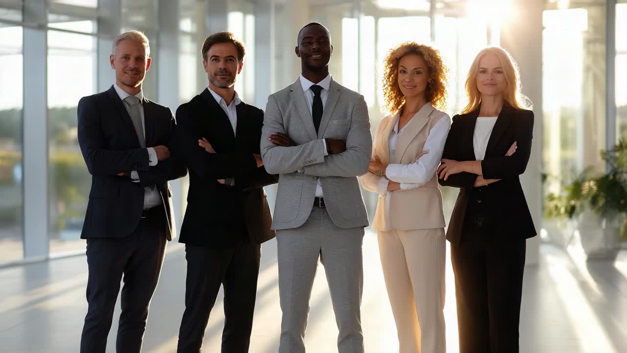 equipo de negocios diverso en una oficina moderna