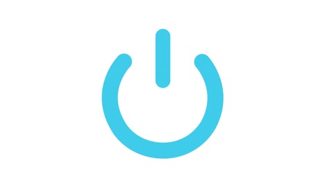 power button flat animated icon. 4k animated digital currency icon to improve your project and explainer video