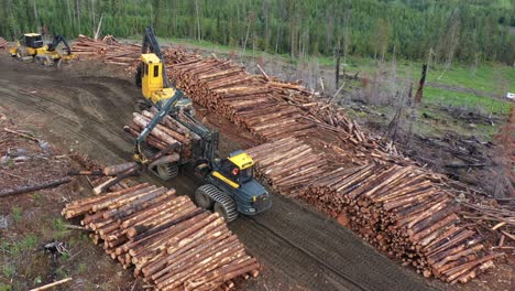 Drone-Captures-Forwarder-Transferring-Timber-to-Roadside-Pile