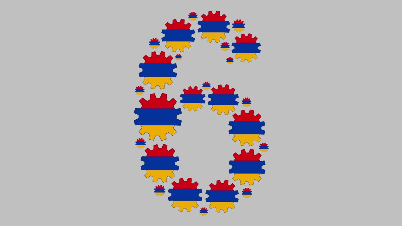 número seis armenio