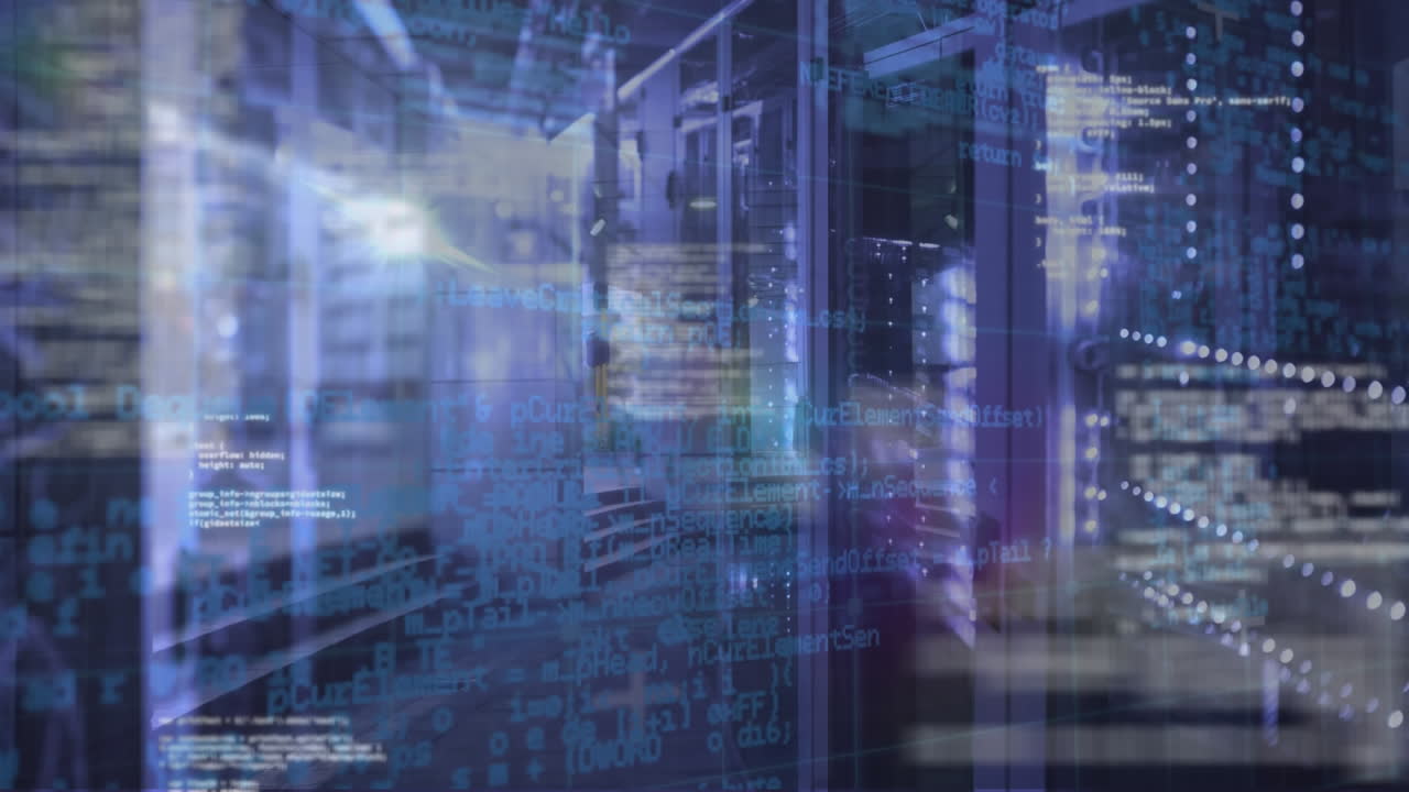 Animation of data processing over computer servers