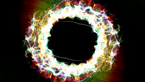 las partículas mágicas anillo fondo abstracto, animación, renderización, bucle