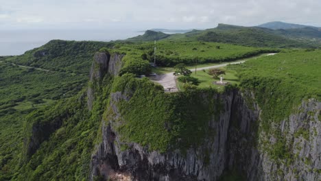 Front-view-of-suicide-cliff,-Saipan,-Northern-Mariana-Islands,-USA