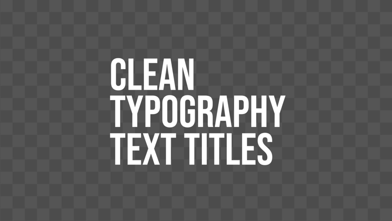 Clean Typography Titles 01
Adobe Premiere Pro 2023
Resolution 3840×2160