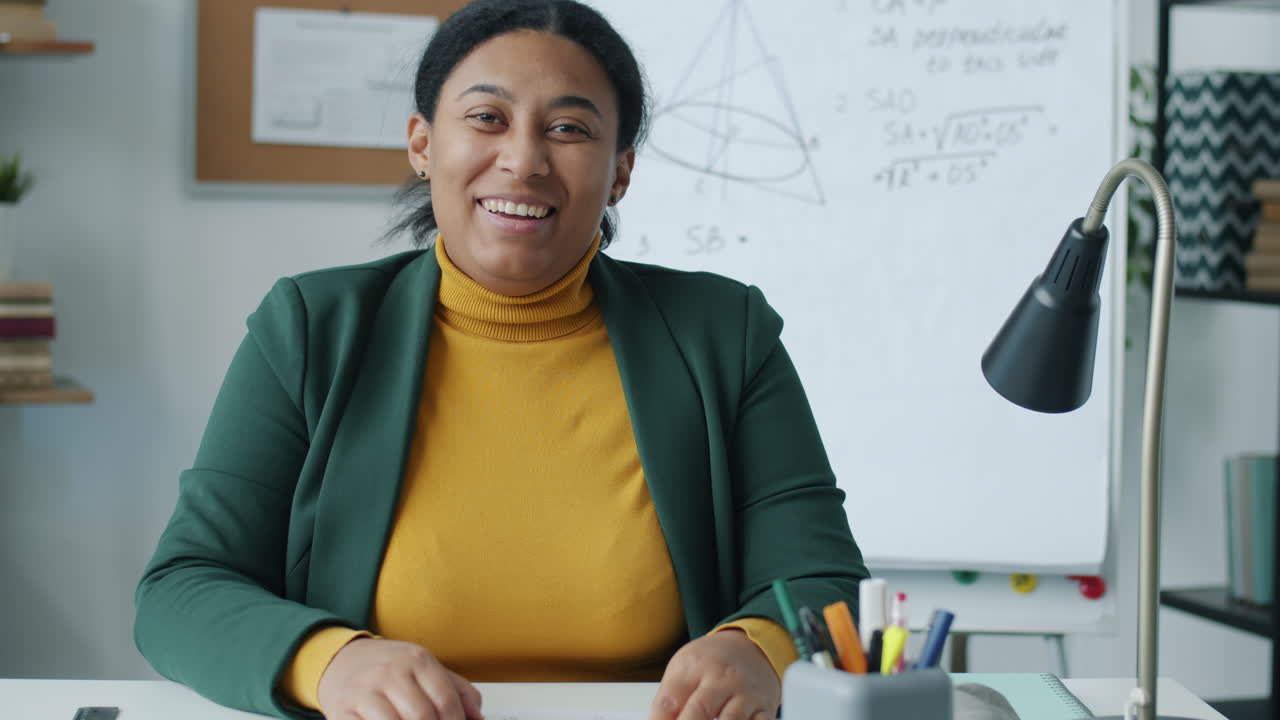 Teacher explaining Geometry