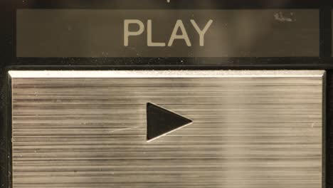 extreme close up of buttons on an old antique or vintage vcr