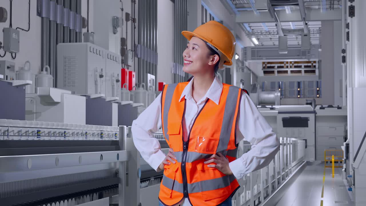 Female Engineer in a Factory Setting