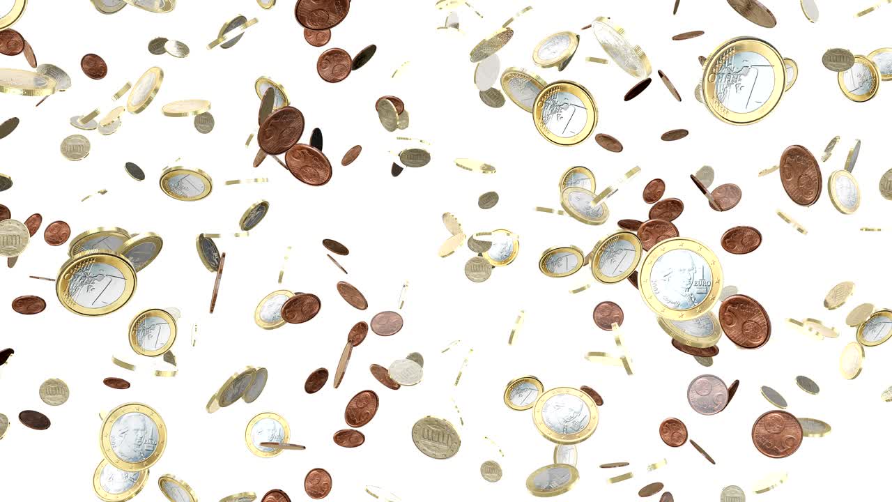 concepto de dinero y economía. lluvia de las monedas. tesoro. éxito comercial