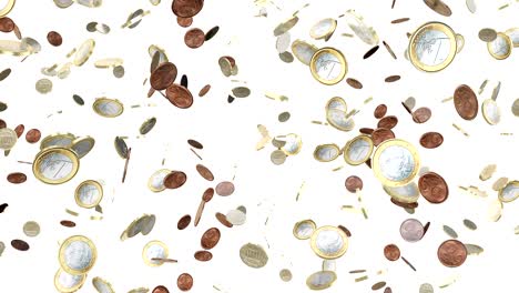 concepto de dinero y economía. lluvia de las monedas. tesoro. éxito comercial