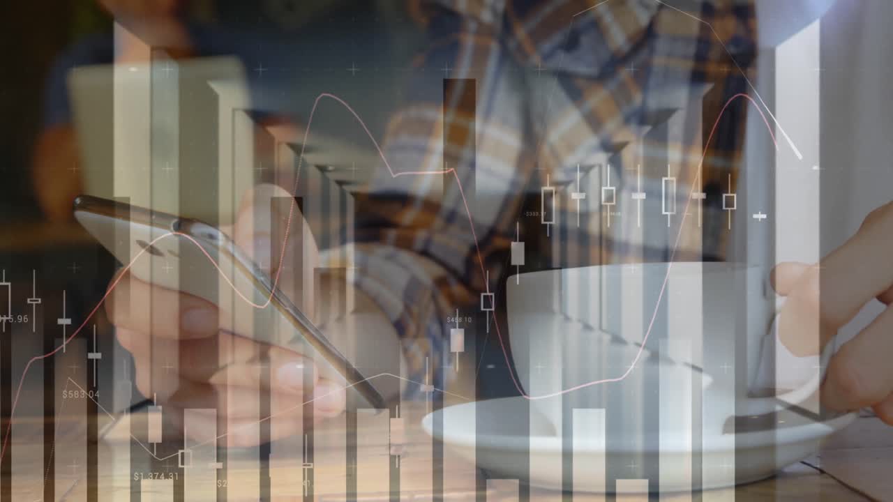 анимация статистики и обработки данных над человеком с помощью смартфона