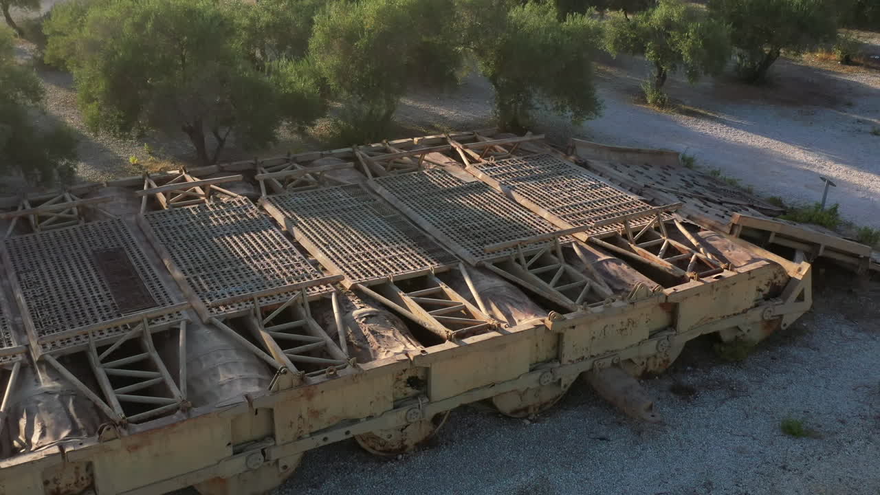 Armored Bridge Layer Vehicle, Latrun Israel Drone View