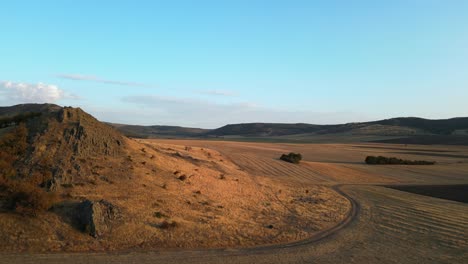 the rocky mountains and plains in a serene countryside nature