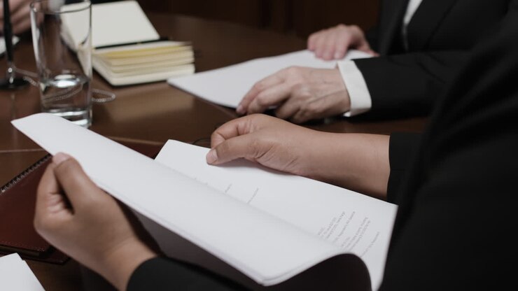 reunión de negocios en un despacho de abogados