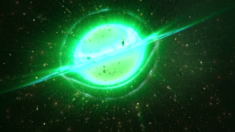 cosmic green explosion