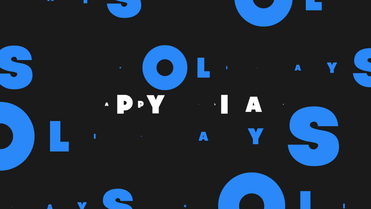 블랙 그라디언트에 대한 현대적인 행복한 휴일 텍스트