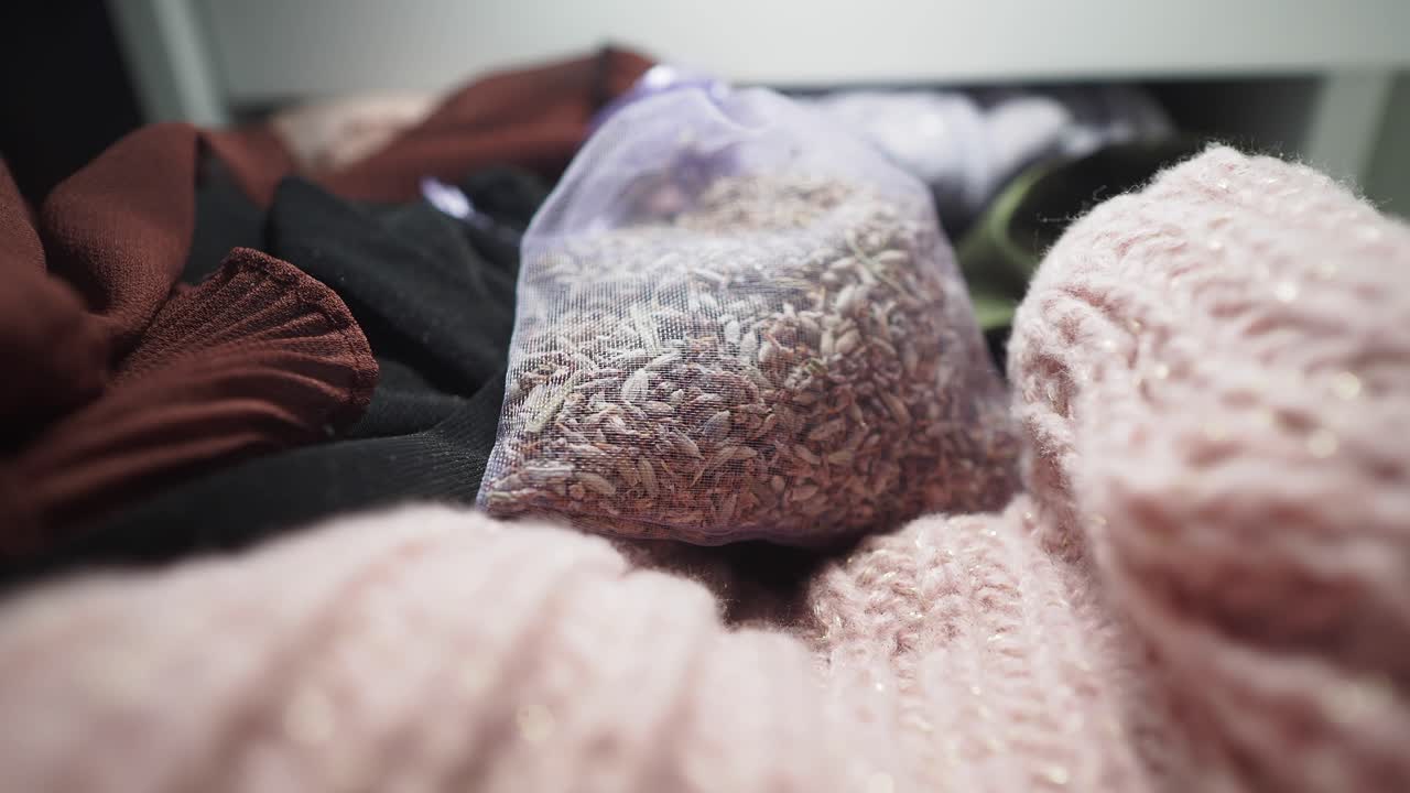 Lavender Sachet in Clothes Drawer