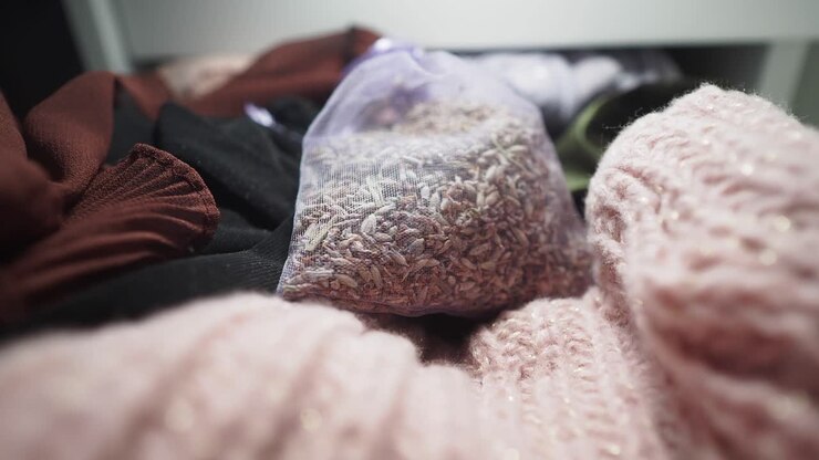 Lavender Sachet in Clothes Drawer