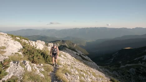 hiking through the julian alps in the triglav national park in slovenia