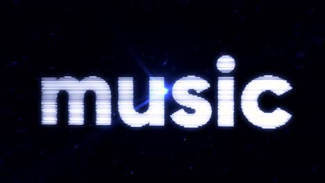 retro glowing text - music