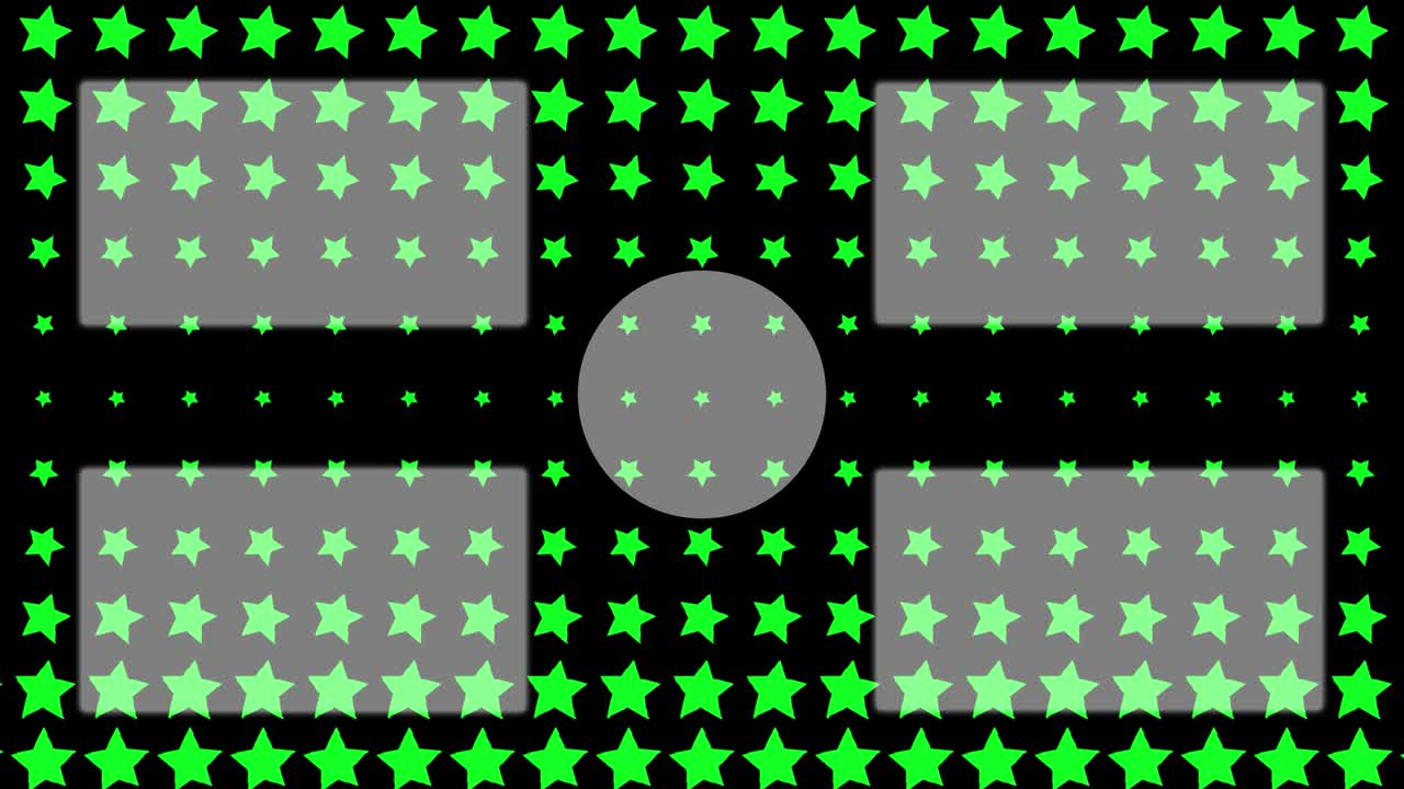 tarjeta de final de onda de estrella pantalla de final de gráficos de movimiento