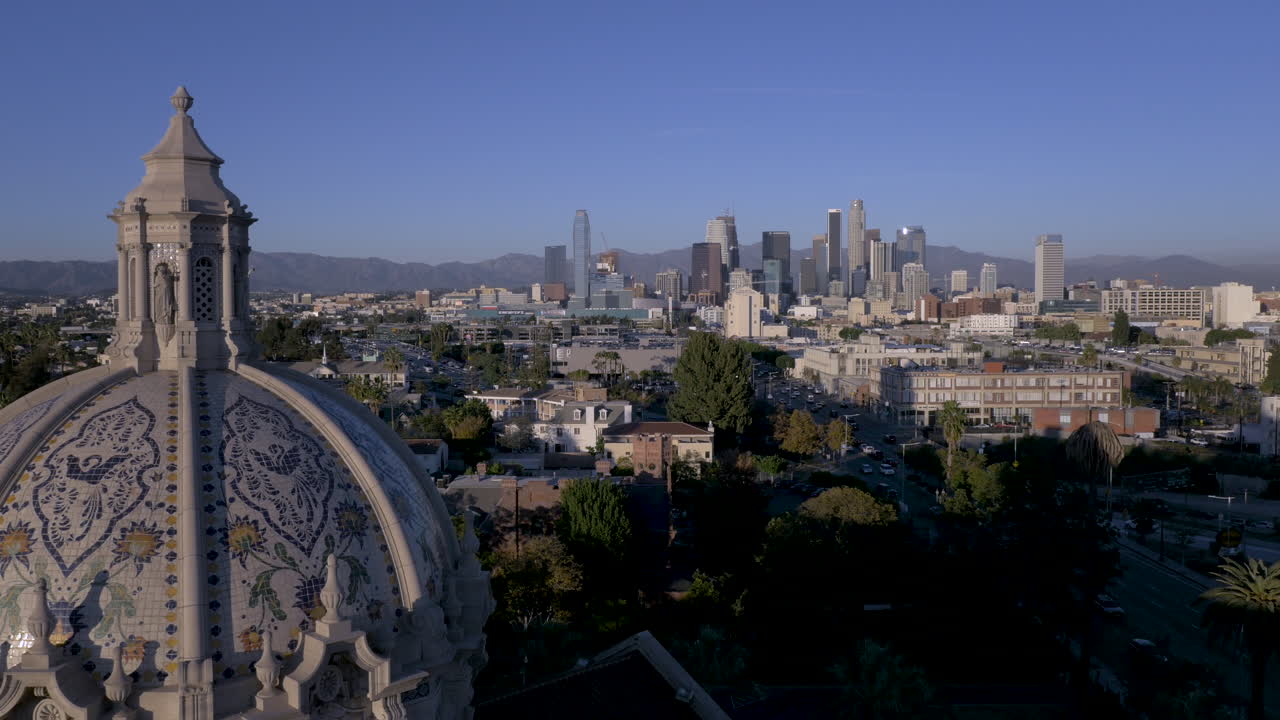 Downtown Los Angeles Skyline from Museum Dome