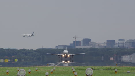 airplane landing at airport